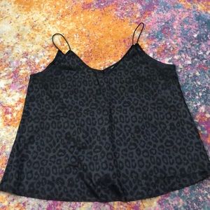 Black SHEIN leopard tank